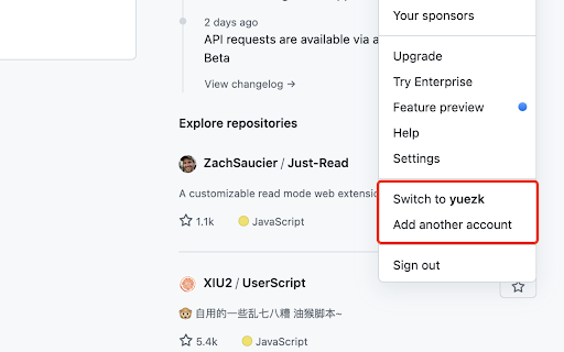 GitHub Account Switcher