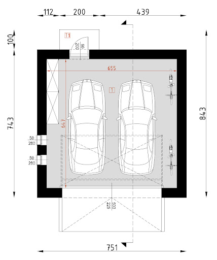G21 - Rzut garażu