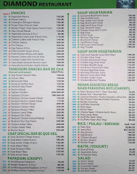 Diamond Restaurant menu 2