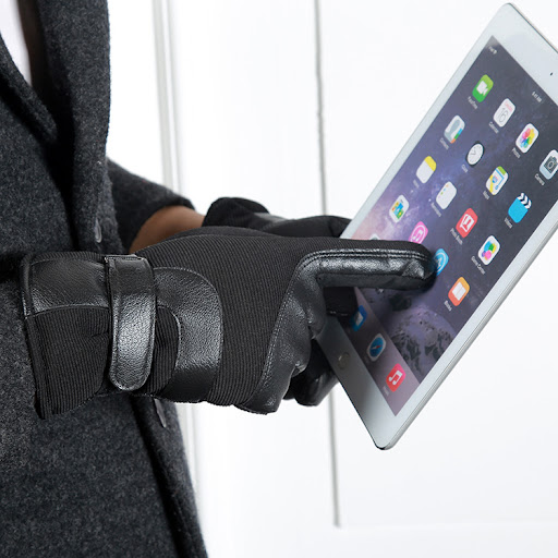 Title 5, Touch screen plush full finger gloves. Stay war...