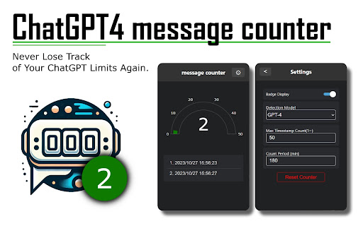 ChatGPT-4 Message Counter