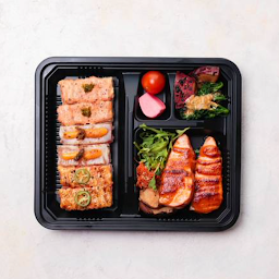 Salmon & Oshi Bento