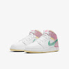 air jordan 1 mid se white / arctic punch / pale vanilla / green glow