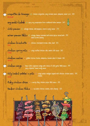 The Beer Cafe menu 