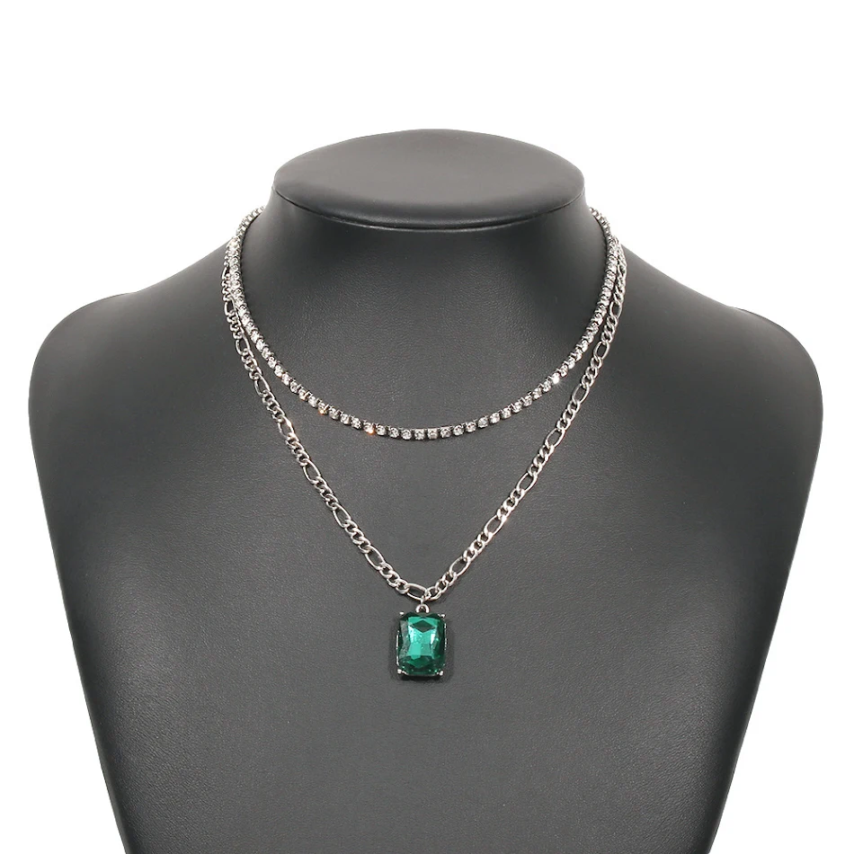 Eenvoudige stijl druppelvormige diamanten ketting, clavicle chain, temperamentvolle populaire ketting, elegant en perfect voor dagelijks gebruik.