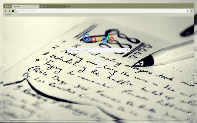 Letter and pen chrome extension