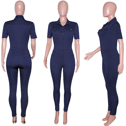 Title 27, Womens Fashion Casual Solid Color Polo Collar ...
