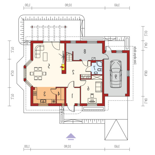 Kajka G1 Leca® Dom - Rzut parteru