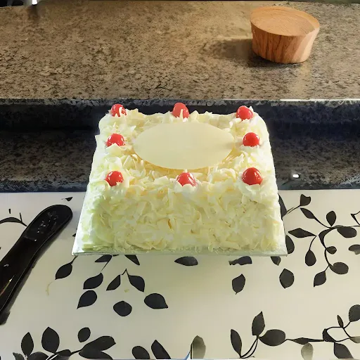 White Forest Square Cake