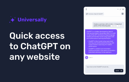 Universally - ChatGPT on any website Preview image 0