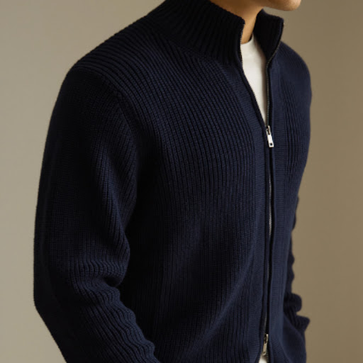 Title 6, Anti-Pilling Heavy Zipper Coat Sweater Solid Co...