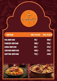 NS Biryani menu 1