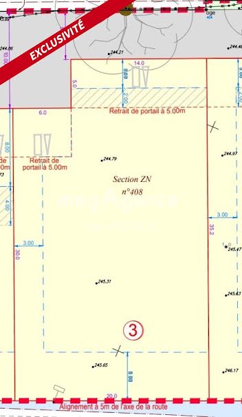 Vente terrain  672 m² à Ambronay (01500), 133 000 €