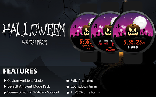 Animated Halloween Watch Face