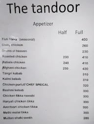 The Tandoor menu 1