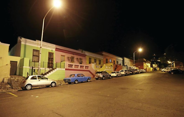 Not a soul in sight at Cape Town's Bo-Kaap as lockdown began at midnight.