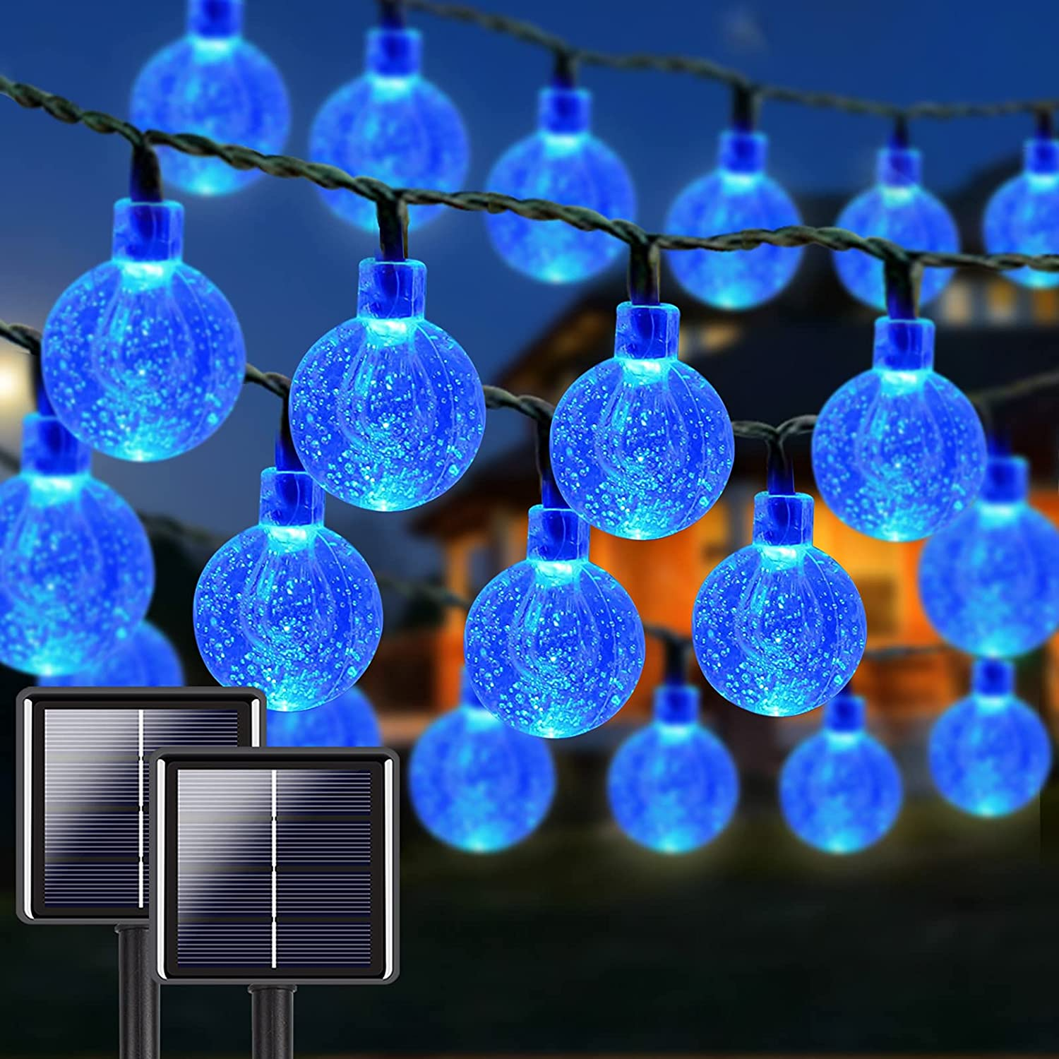 LORRYTE Blue Crystal Globe Solar Lights lights 