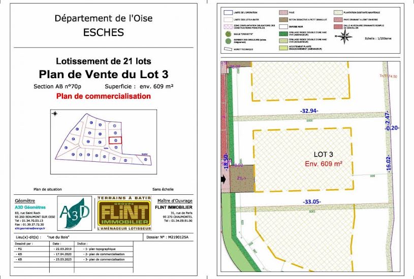  Vente Terrain à bâtir - 609m² à Esches (60110) 