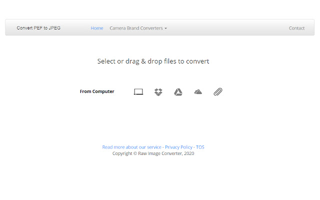 PEF to JPEG Converter chrome extension