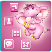 Elephant Pink Lovely  Icon