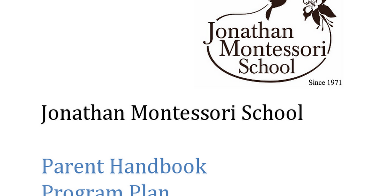 2018-19 JMS Parent Handbook