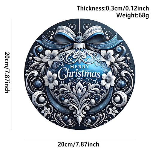 Blue Christmas Ball Snowflake