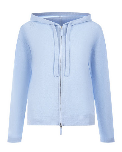 Худи из шерсти и кашемира на молнии Allude 20217050 0010 10 купить