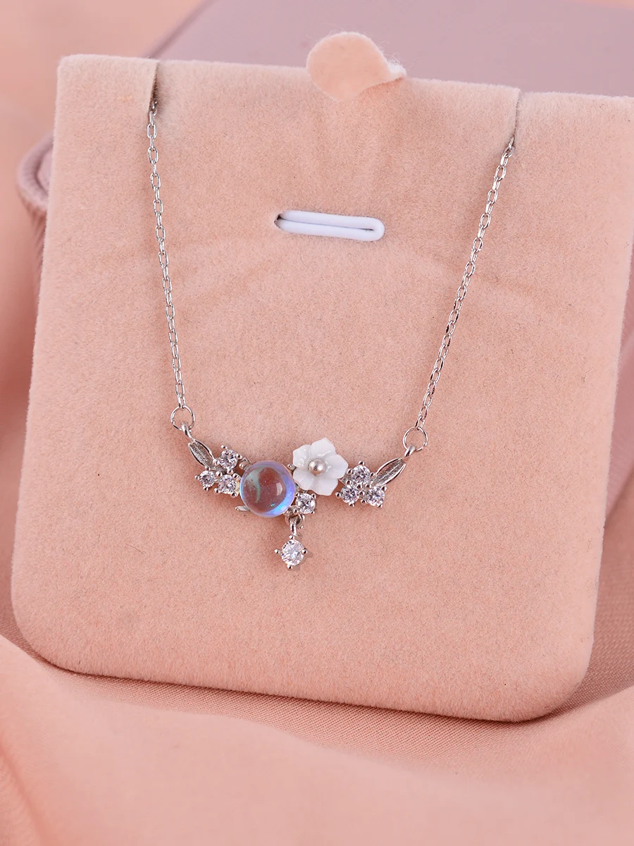 Title 4, Bloemenketting sterling zilver voor dames, sleu...