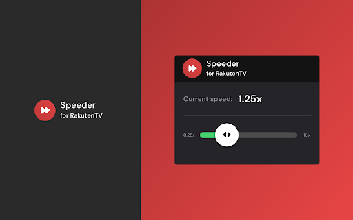 Speeder for Rakuten TV: adjust playback speed