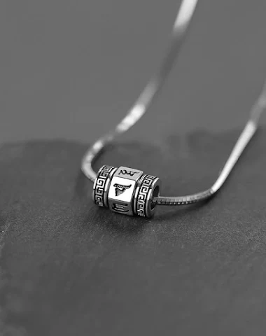 Collier Mantra Six Mots Design Vint - 1