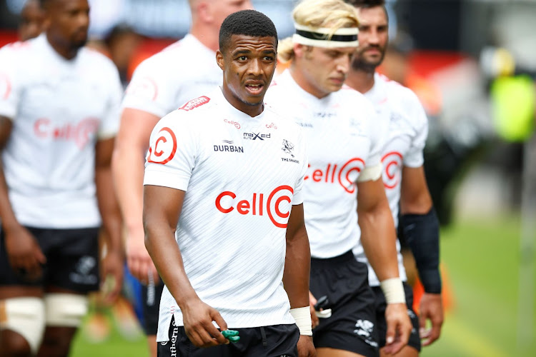 Sharks scrumhalf Grant Williams during the United Rugby Championship match against Ulster at Kings Park in Durban, February 25 2023. Picture: STEVE HAAG/GALLO IMAGES