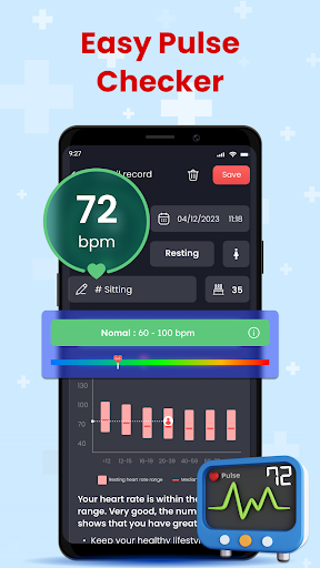 Screenshot Heart Rate Monitor - Pulse App