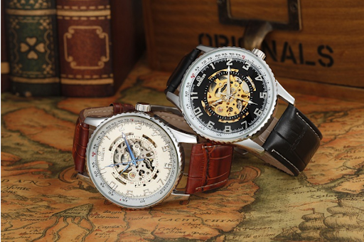 Title 1, Goer Automatic Mechanical Watch with Hollow Out...