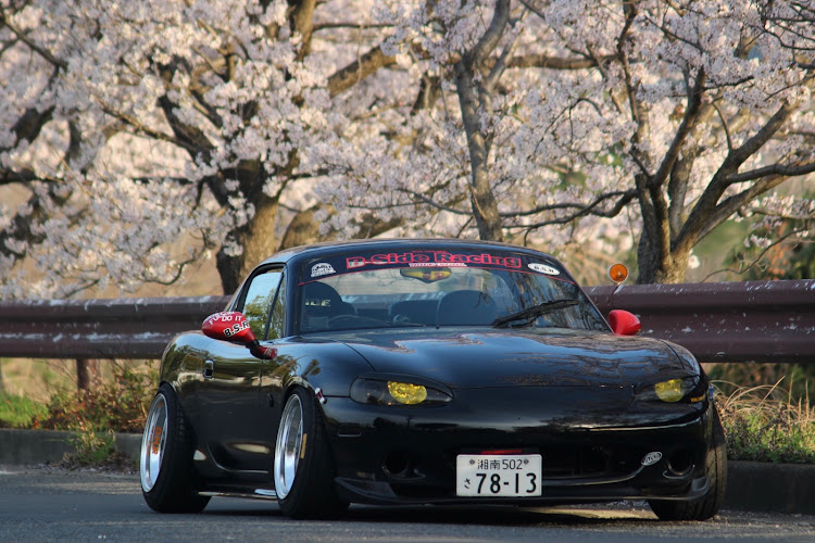 ロードスターのB.S.R・桜とロードスター・走れるシャコタン・単車の季節・RTMS Single wiper linkage lot No.18に関するカスタム事例の投稿画像4枚目