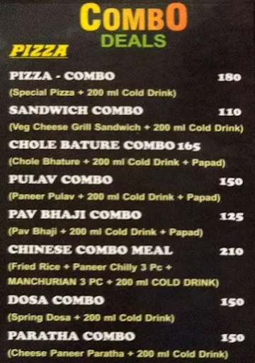 Cafe Bollywood menu 