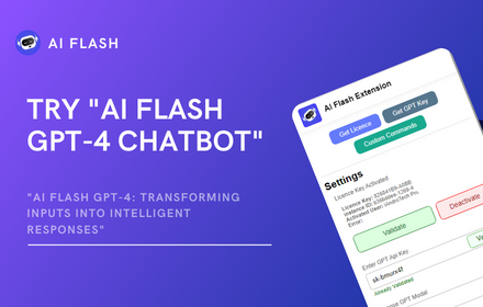 AI Flash - Bring GPT-4 to any site (FREE) small promo image