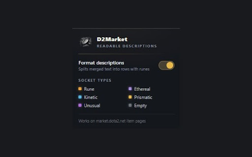 D2Market — description fixer screenshot 2