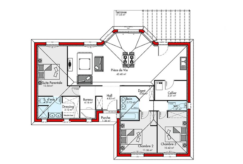  Vente Terrain + Maison - Terrain : 688m² - Maison : 112m² à Soustons (40140) 