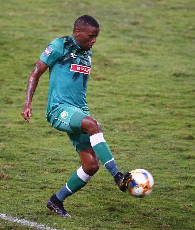 Mbongeni Gumede of AmaZulu during the DStv Premiership match between AmaZulu FC and TS Galaxy at Jonsson Kings Park on April 24, 2021 in Durban, South Africa.