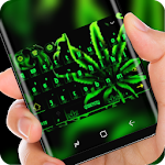 Cover Image of ダウンロード Psychedelic green weed Keyboard 10001002 APK