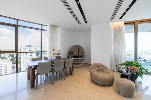 Dining room with panoramic view - Prestige apartment / penthouse for sale in Nicosia, 2 bedrooms