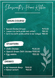 Dhaswanth's Home Kitchen menu 1