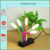 [Hot] Đèn Led Mini Usb Siêu Sáng, Vỏ Nhựa Dẻo, Phụ Kiện Cắm Cổng Usb Sạc Dự Phòng, Laptop - Màu Ngẫu Nhiên