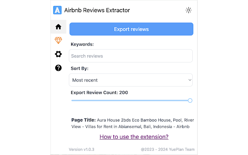 Airbnb™ Reviews Extractor