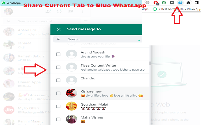 Blue WhatsApp Web Share Preview image 1