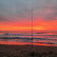 Orange sunset over the sea. di 