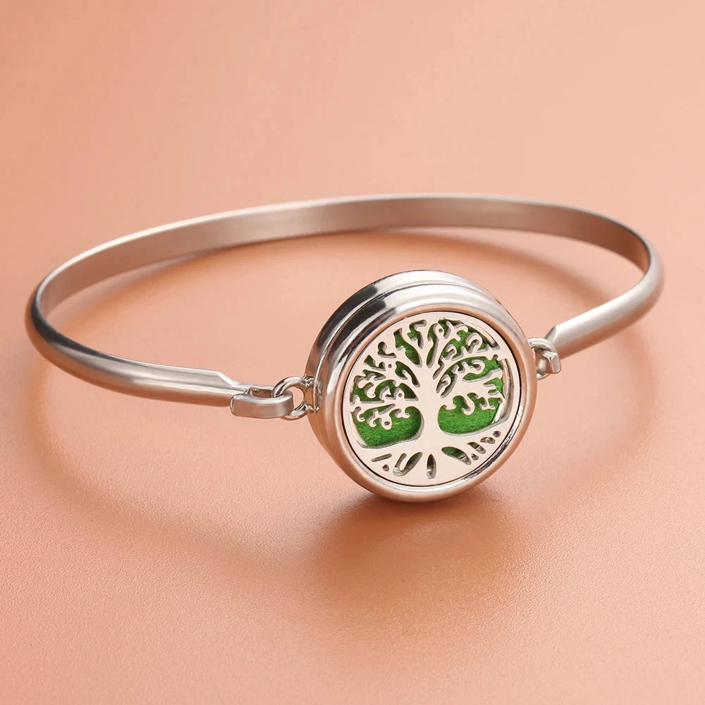 Title 12, Bracelet daromathérapie rotatif en acier inoxy...