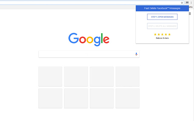 Fast Delete Messages chrome extension