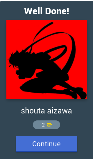 Anime Shadow Quiz Screen 2