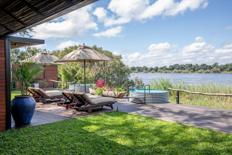 The private plunge pools overlooking the river are cleverly repurposed water tanks.